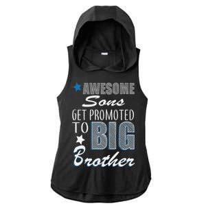 Awesome Son Promoted To Big Brother Ladies PosiCharge Tri-Blend Wicking Draft Hoodie Tank