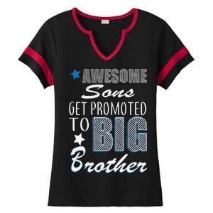 Awesome Son Promoted To Big Brother Ladies Halftime Notch Neck Tee