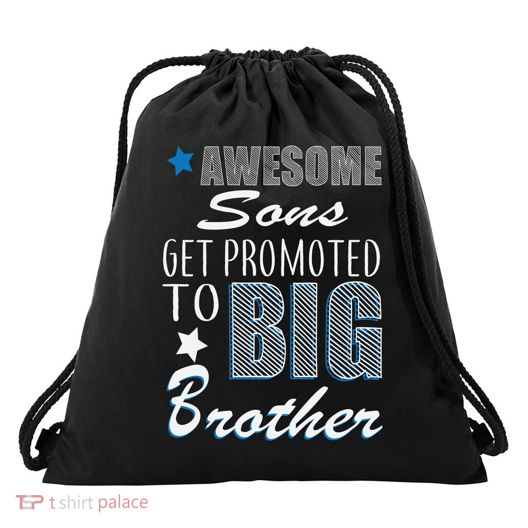Awesome Son Promoted To Big Brother Drawstring Bag