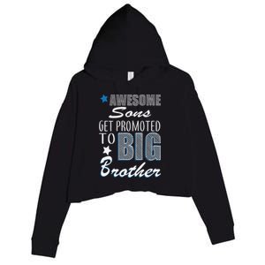 Awesome Son Promoted To Big Brother Crop Fleece Hoodie