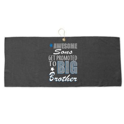 Awesome Son Promoted To Big Brother Large Microfiber Waffle Golf Towel