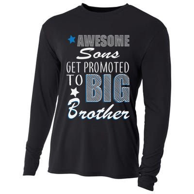 Awesome Son Promoted To Big Brother Cooling Performance Long Sleeve Crew