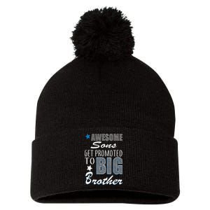 Awesome Son Promoted To Big Brother Pom Pom 12in Knit Beanie