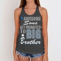 Awesome Son Promoted To Big Brother Women's Knotted Racerback Tank