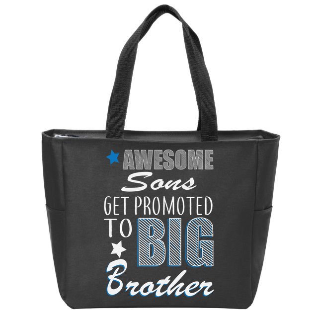 Awesome Son Promoted To Big Brother Zip Tote Bag
