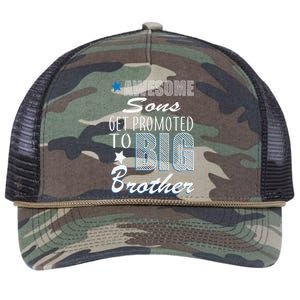 Awesome Son Promoted To Big Brother Retro Rope Trucker Hat Cap