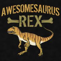Awesomesaurus T-Rex Ladies PosiCharge Tri-Blend Wicking Tank