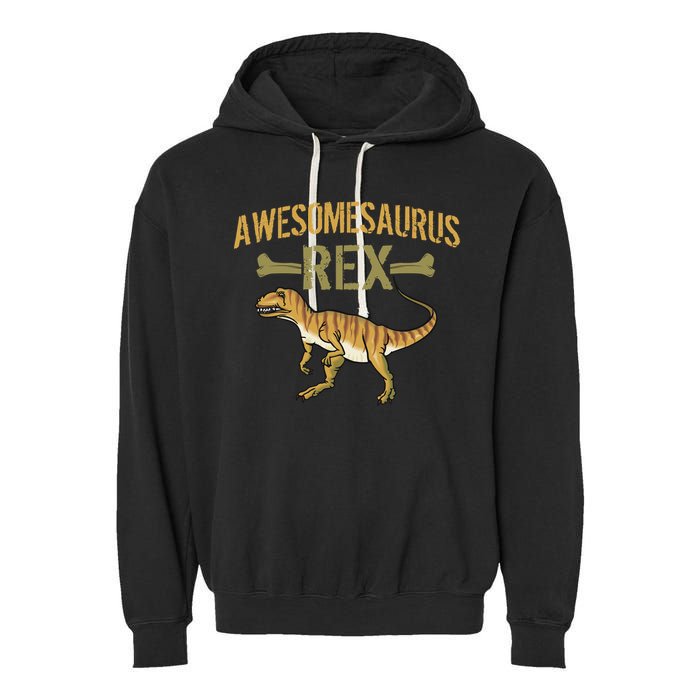 Awesomesaurus T-Rex Garment-Dyed Fleece Hoodie