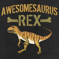 Awesomesaurus T-Rex 7 Panel Mesh Trucker Snapback Hat