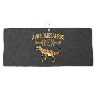 Awesomesaurus T-Rex Large Microfiber Waffle Golf Towel