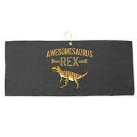 Awesomesaurus T-Rex Large Microfiber Waffle Golf Towel