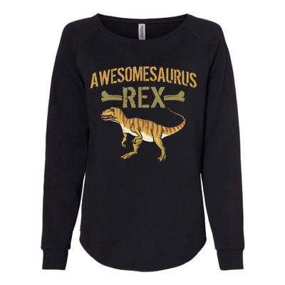 Awesomesaurus T-Rex Womens California Wash Sweatshirt