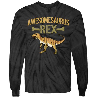 Awesomesaurus T-Rex Tie-Dye Long Sleeve Shirt
