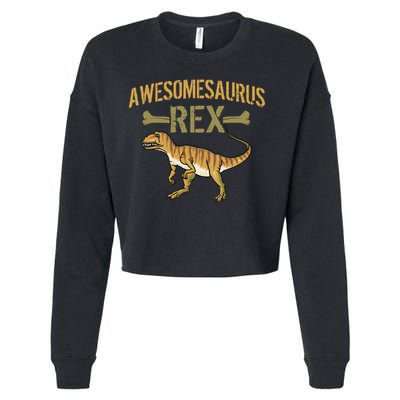 Awesomesaurus T-Rex Cropped Pullover Crew