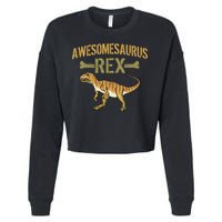 Awesomesaurus T-Rex Cropped Pullover Crew