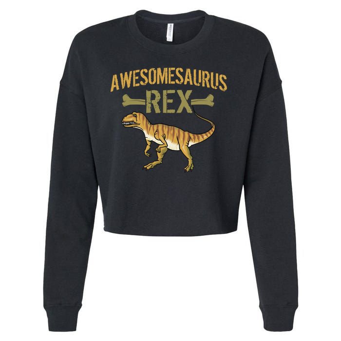 Awesomesaurus T-Rex Cropped Pullover Crew