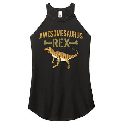 Awesomesaurus T-Rex Women's Perfect Tri Rocker Tank