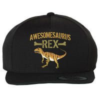 Awesomesaurus T-Rex Wool Snapback Cap