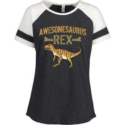 Awesomesaurus T-Rex Enza Ladies Jersey Colorblock Tee