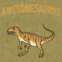 Awesomesaurus T-Rex Garment-Dyed Women's Muscle Tee