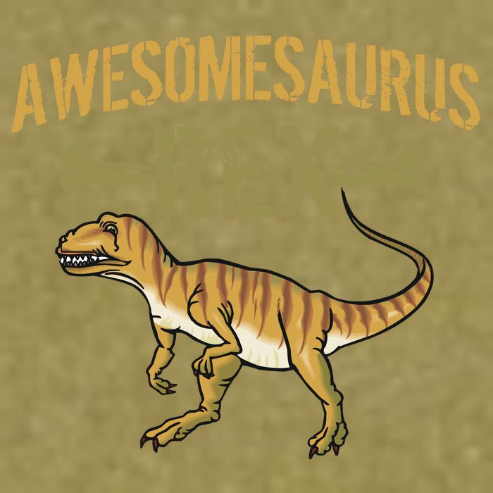 Awesomesaurus T-Rex Garment-Dyed Women's Muscle Tee