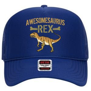 Awesomesaurus T-Rex High Crown Mesh Back Trucker Hat