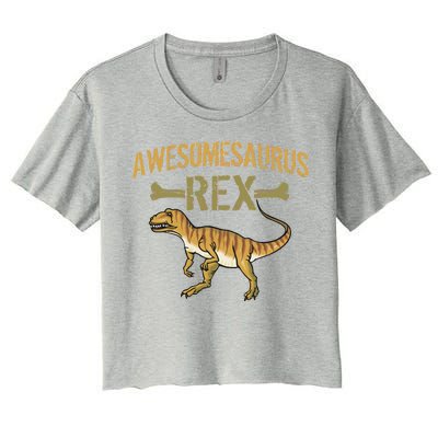 Awesomesaurus T-Rex Women's Crop Top Tee