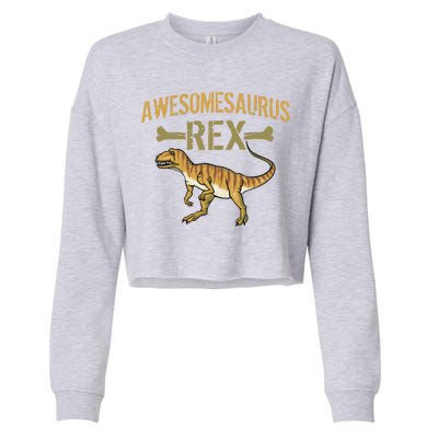 Awesomesaurus T-Rex Cropped Pullover Crew