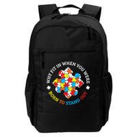 Autism Why Fit In When You Were Born To Stand Out Backpack