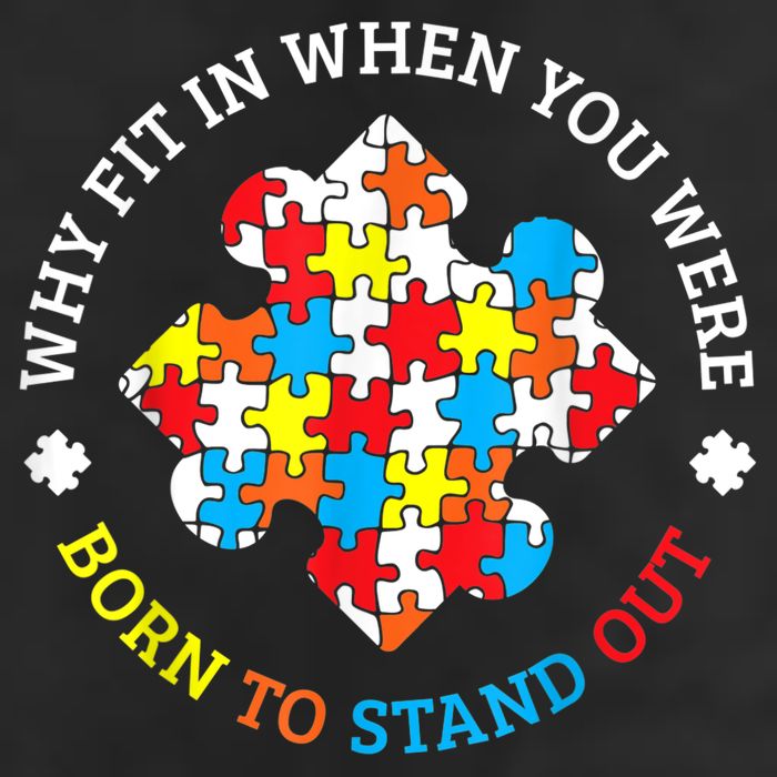 Autism Why Fit In When You Were Born To Stand Out Microfiber Hand Towel