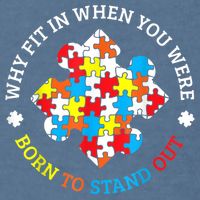 Autism Why Fit In When You Were Born To Stand Out Garment-Dyed Sweatshirt
