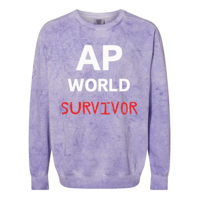 Ap World Funny Ap Class Survivor Colorblast Crewneck Sweatshirt