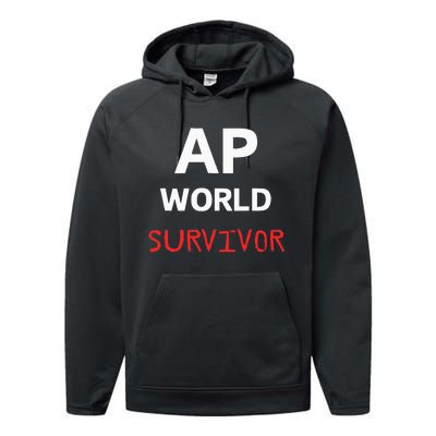 Ap World Funny Ap Class Survivor Performance Fleece Hoodie