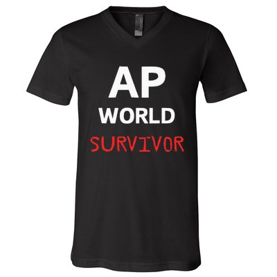 Ap World Funny Ap Class Survivor V-Neck T-Shirt