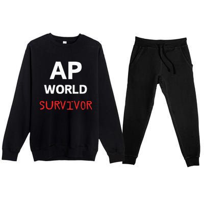 Ap World Funny Ap Class Survivor Premium Crewneck Sweatsuit Set