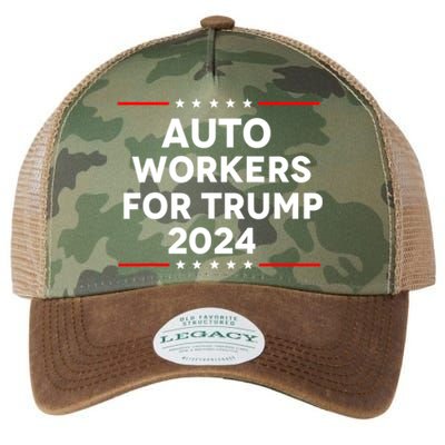 Auto Workers For Trump 2024 Legacy Tie Dye Trucker Hat