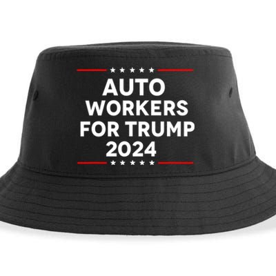 Auto Workers For Trump 2024 Sustainable Bucket Hat