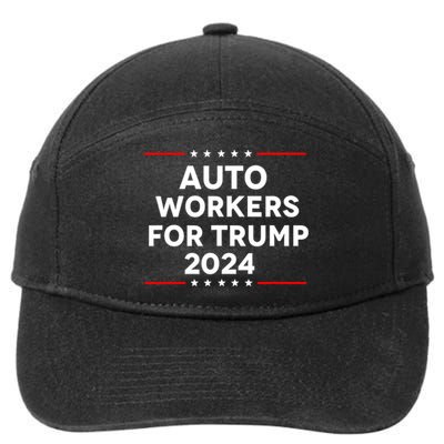 Auto Workers For Trump 2024 7-Panel Snapback Hat