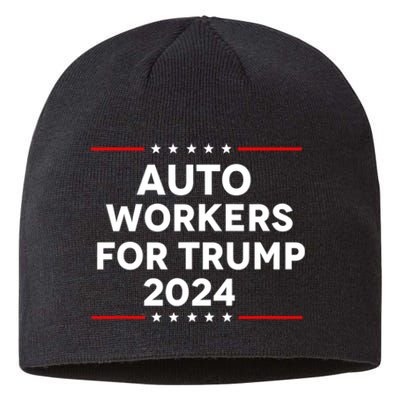 Auto Workers For Trump 2024 Sustainable Beanie