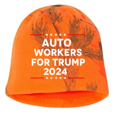 Auto Workers For Trump 2024 Kati - Camo Knit Beanie