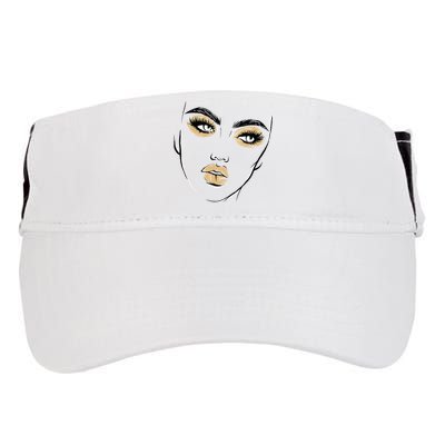 Abstract Woman Feminine Face Line Art Beauty Makeup Face Adult Drive Performance Visor