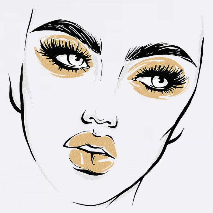 Abstract Woman Feminine Face Line Art Beauty Makeup Face Kids T-Shirt