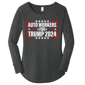 Auto Workers For Trump 2024 Women's Perfect Tri Tunic Long Sleeve Shirt