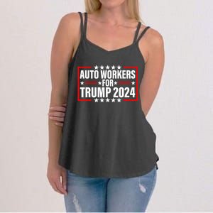 Auto Workers For Trump 2024 Women's Strappy Tank