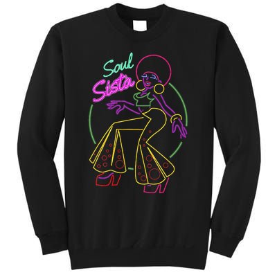 Artsy Womens Funk Vintage 70s Costume Afro Soul Music Sweatshirt