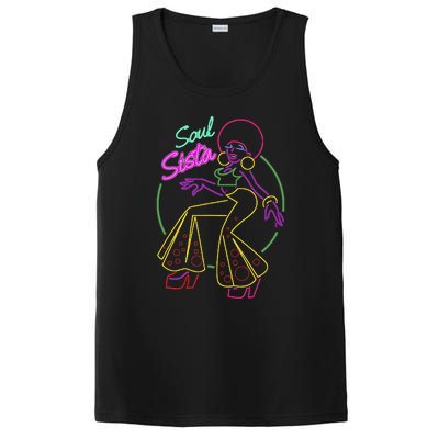 Artsy Womens Funk Vintage 70s Costume Afro Soul Music PosiCharge Competitor Tank