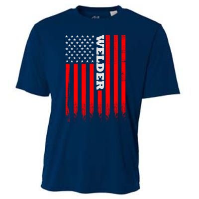 American Welder Flag Hoodie For Welding And Wo Back Cooling Performance Crew T-Shirt