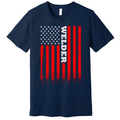 American Welder Flag Hoodie For Welding And Wo Back Premium T-Shirt