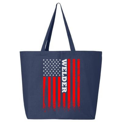 American Welder Flag Hoodie For Welding And Wo Back 25L Jumbo Tote