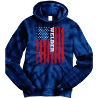 American Welder Flag Hoodie For Welding And Wo Back Tie Dye Hoodie